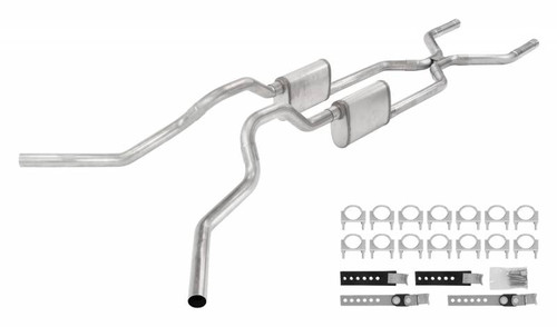 Pypes SGT76T - Crossmember Back W/ H-Pipe Exhaust System 63-66 GM Truck Split Side Dual Exit 2.5 Inch Intermediate And Tailpipe Hardware Incl Turbo Pro Muffler Incl And Tip Not Incl Stainless Steel  Exhaust Pypes SGT76T - Crossmember Back W/ H-Pipe Exhaust System 63-66 GM Truck Split Side Dual Exit 2.5 Inch Intermediate And Tailpipe Hardware Incl Turbo Pro Muffler Incl And Tip Not Incl Stainless Steel  Exhaust