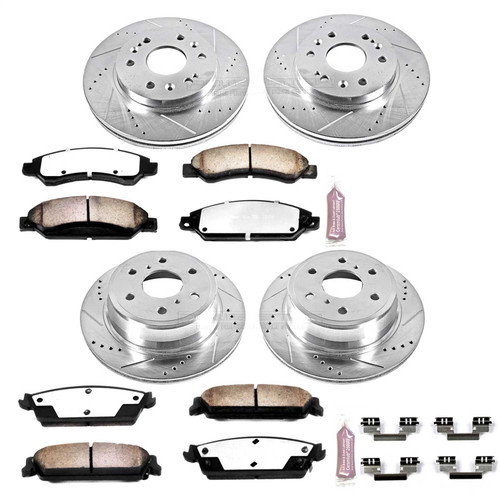 PowerStop K2068-36 - Power Stop 07-08 Cadillac Escalade Front & Rear Z36 Truck & Tow Brake Kit