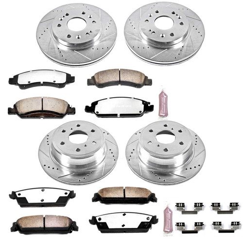 PowerStop K2070-36 - Power Stop 08-14 Cadillac Escalade Front & Rear Z36 Truck & Tow Brake Kit