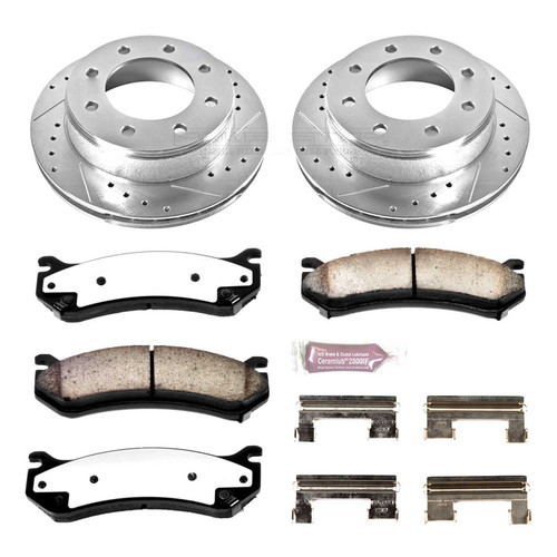 PowerStop K2036-36 - Power Stop 01-03 Chevrolet Silverado 1500 HD Rear Z36 Truck & Tow Brake Kit
