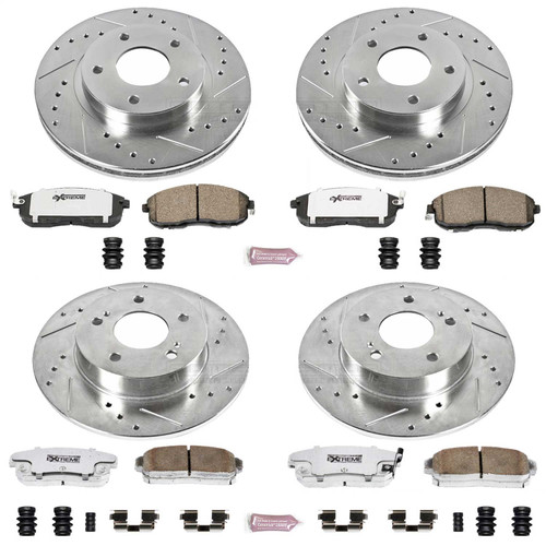 PowerStop K2705-26 - Power Stop 2001 Nissan Maxima Front & Rear Z26 Street Warrior Brake Kit PowerStop K2705-26 - Power Stop 2001 Nissan Maxima Front & Rear Z26 Street Warrior Brake Kit