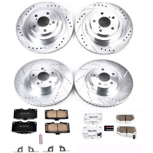 PowerStop K2368-26 - Power Stop 06-07 Subaru Impreza Front & Rear Z26 Street Warrior Brake Kit