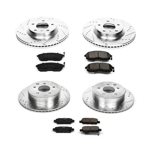 PowerStop K2710 - Power Stop 03-05 Infiniti G35 Front & Rear Z23 Evolution Sport Brake Kit