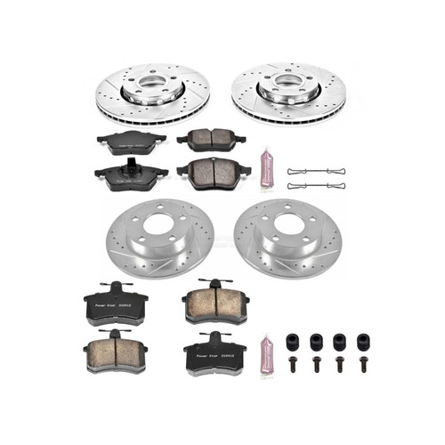 PowerStop K2799 - Power Stop 96-98 Audi A4 Quattro Front & Rear Z23 Evolution Sport Brake Kit