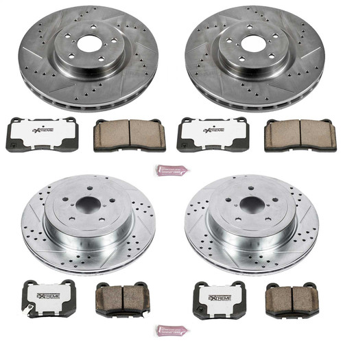 PowerStop K2896-26 - Power Stop 05-07 Subaru Impreza Front & Rear Z26 Street Warrior Brake Kit