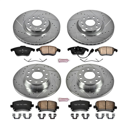 PowerStop K2757 - Power Stop 09-10 Volkswagen Tiguan Front & Rear Z23 Evolution Sport Brake Kit