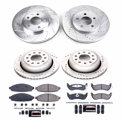 PowerStop K4486 - Power Stop 03-11 Lincoln Town Car Front & Rear Z23 Evolution Sport Brake Kit