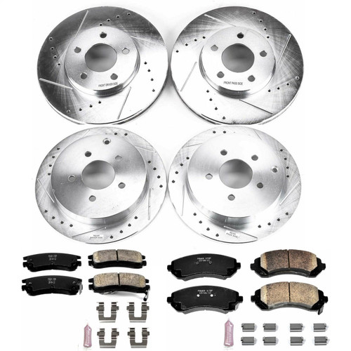 PowerStop K4383 - Power Stop 02-06 Buick Rendezvous Front & Rear Z23 Evolution Sport Brake Kit