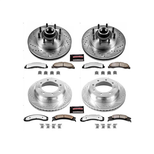 PowerStop K4131-36 - Z36 Truck and SUV Carbon-Fiber Ceramic Brake Pad and Drilled/Slotted Rotor Kit