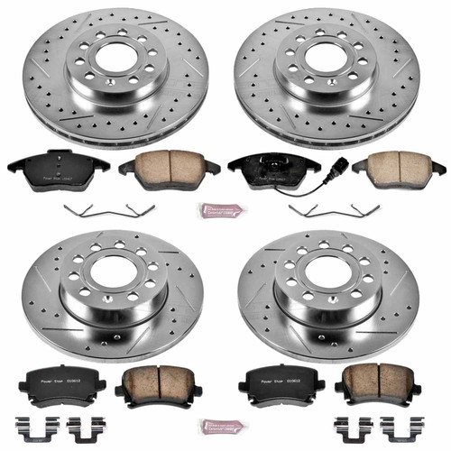 PowerStop K4068 - Power Stop 05-10 Volkswagen Jetta Front & Rear Z23 Evolution Sport Brake Kit