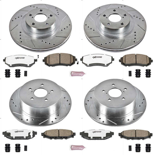PowerStop K4079-26 - Power Stop 06-09 Subaru Legacy Front & Rear Z26 Street Warrior Brake Kit