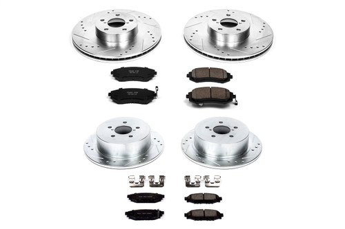 PowerStop K4081 - Power Stop 2005 Subaru Legacy Front & Rear Z23 Evolution Sport Brake Kit