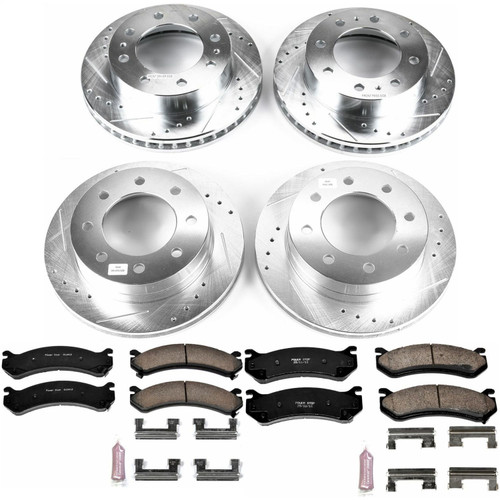 PowerStop K4423 - Power Stop 2004 Chevrolet Silverado 2500 HD Front & Rear Z23 Evolution Sport Brake Kit
