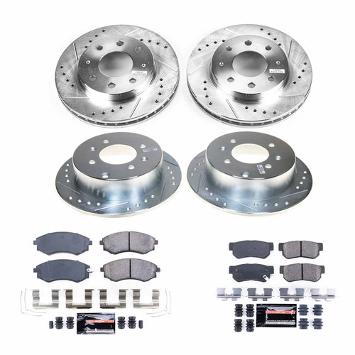 PowerStop K4444 - Power Stop 99-01 Hyundai Sonata Front & Rear Z23 Evolution Brake Kit
