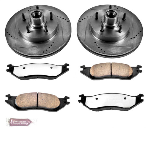 PowerStop K4578-36 - Power Stop 04-05 Ford E-150 Club Wagon Front Z36 Truck & Tow Brake Kit