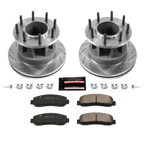 PowerStop K4595 - Power Stop 07-11 Ford F-350 Super Duty Front Z23 Evolution Brake Kit
