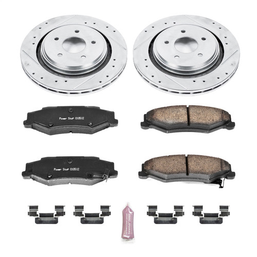 PowerStop K5159 - Power Stop 06-09 Cadillac XLR Rear Z23 Evolution Sport Brake Kit