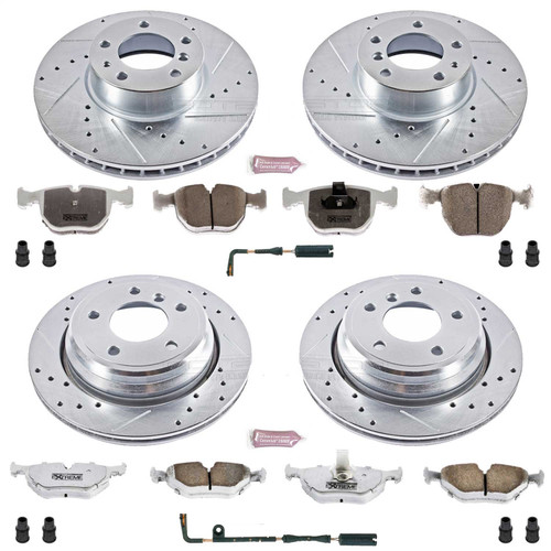 PowerStop K505-26 - Power Stop 97-00 BMW 540i Front & Rear Z26 Street Warrior Brake Kit PowerStop K505-26 - Power Stop 97-00 BMW 540i Front & Rear Z26 Street Warrior Brake Kit