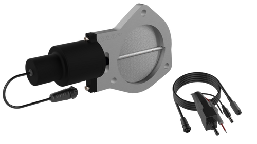 QTP QTEC40F - 4in Bolt-On QTEC Electric Cutout Valve w/Flange - Single