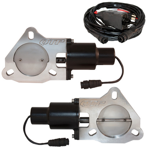 QTP QTEC60 - 3in Bolt-On QTEC Dual Electric Cutout Valves - Pair