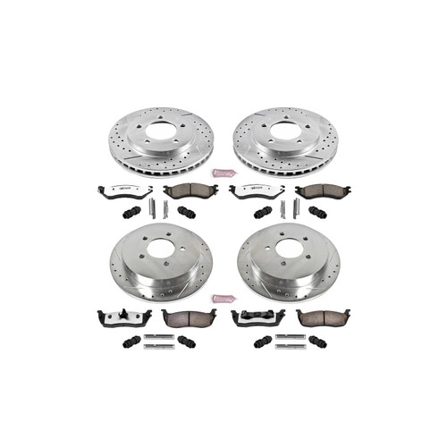 PowerStop K5461-36 - Power Stop 00-02 Ford Expedition Front & Rear Z36 Truck & Tow Brake Kit