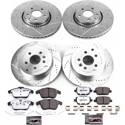 PowerStop K5616-36 - Power Stop 08-12 Land Rover LR2 Front & Rear Z36 Truck & Tow Brake Kit