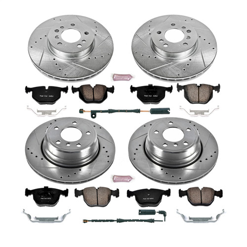 PowerStop K5719 - Power Stop 04-06 BMW X5 Front & Rear Z23 Evolution Sport Brake Kit