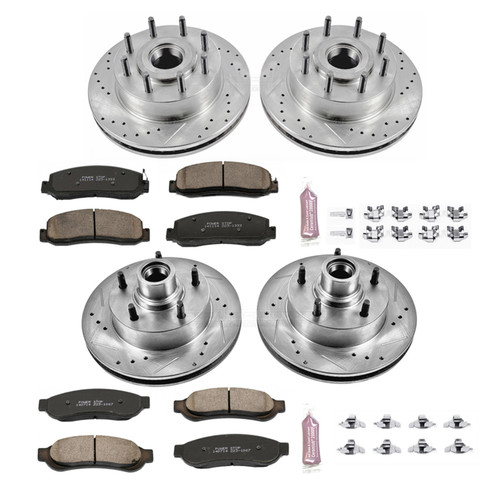 PowerStop K5589 - Power Stop 09-10 Ford F-250 Super Duty Front & Rear Z23 Evolution Brake Kit