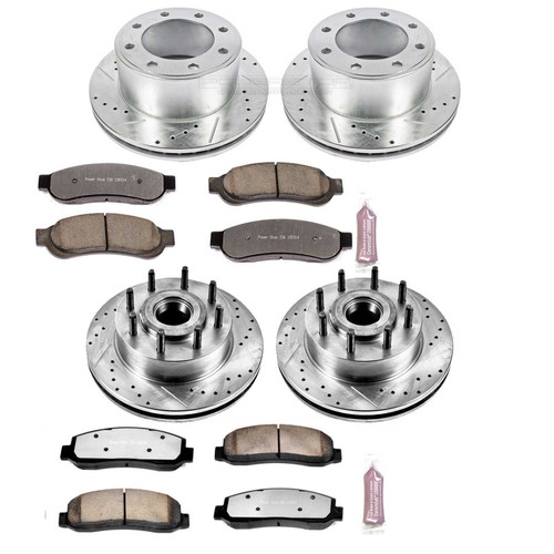 PowerStop K5587-36 - Power Stop 2010 Ford F-350 Super Duty Front & Rear Z36 Truck & Tow Brake Kit