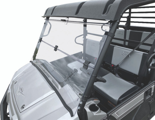 QuadBoss 375787 - 16-22 Kawasaki KAF820 Mule Pro-DX Windbreak Folding Windshield