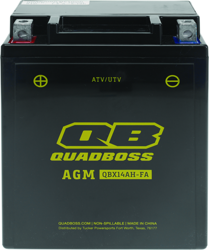 QuadBoss 401384 - Maintenance-Free AGM Battery QBX14AH-FA