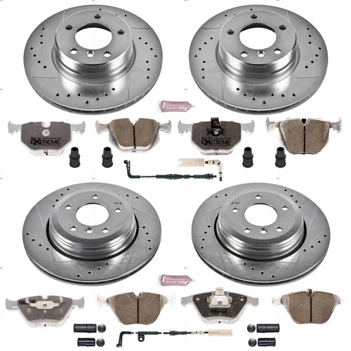 PowerStop K5765-26 - Power Stop 06-07 BMW 525i Front & Rear Z26 Street Warrior Brake Kit