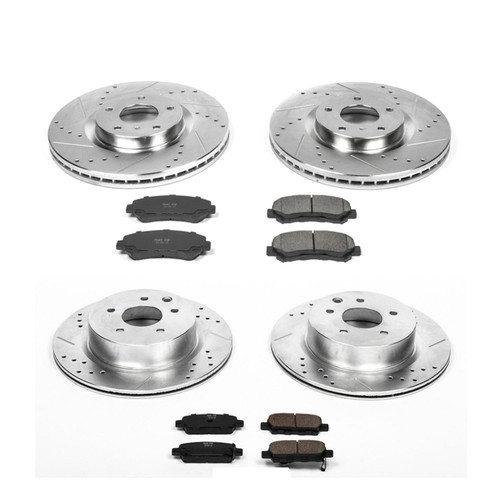 PowerStop K6075 - Power Stop 09-14 Nissan Maxima Front & Rear Z23 Evolution Sport Brake Kit