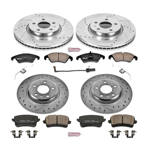 PowerStop K6134 - Power Stop 12-16 Audi A4 Front & Rear Z23 Evolution Sport Brake Kit