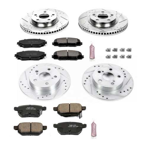 PowerStop K6076 - Power Stop 11-16 Scion tC Front & Rear Z23 Evolution Sport Brake Kit