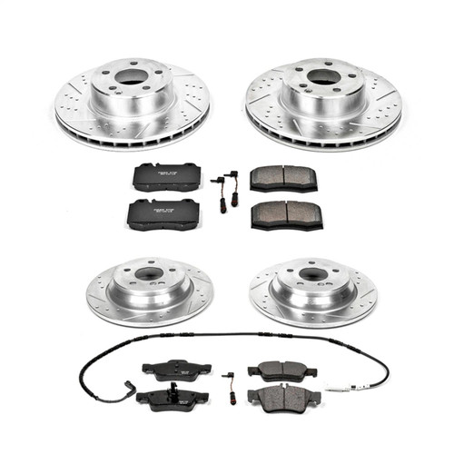 PowerStop K6229 - Power Stop 03-06 Mercedes-Benz CL500 Front & Rear Z23 Evolution Sport Brake Kit