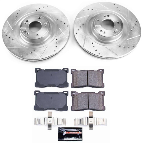 PowerStop K6313 - Power Stop 12-16 Hyundai Equus Front Z23 Evolution Sport Brake Kit