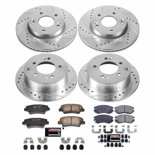 PowerStop K6310 - Power Stop 10-11 Kia Soul Front & Rear Z23 Evolution Sport Brake Kit PowerStop K6310 - Power Stop 10-11 Kia Soul Front & Rear Z23 Evolution Sport Brake Kit