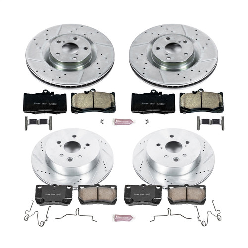 PowerStop K6356 - Power Stop 2013 Lexus IS350 Front & Rear Z23 Evolution Sport Brake Kit