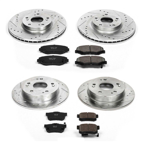 PowerStop K6327 - Power Stop 13-15 Acura ILX Front & Rear Z23 Evolution Sport Brake Kit