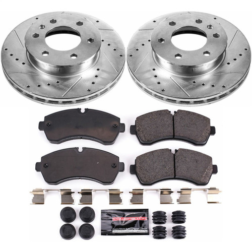 PowerStop K6234 - Power Stop 07-09 Dodge Sprinter 3500 Front Z23 Evolution Sport Brake Kit