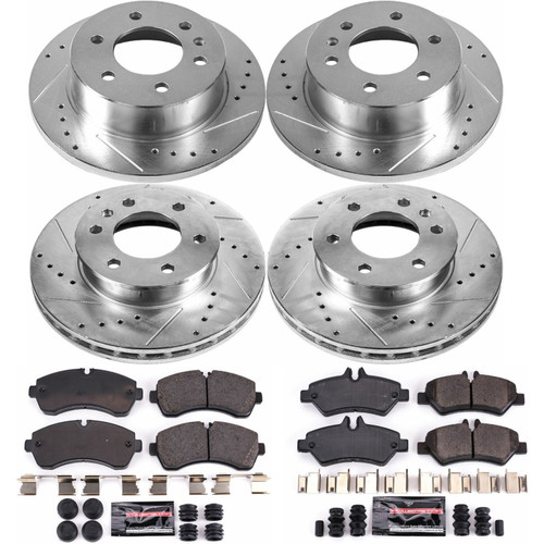 PowerStop K6233 - Power Stop 07-09 Dodge Sprinter 3500 Front & Rear Z23 Evolution Sport Brake Kit
