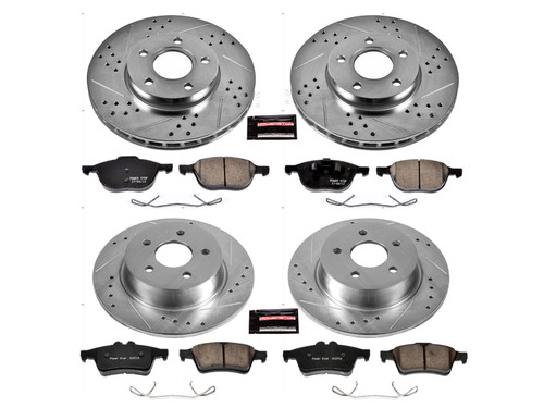 PowerStop K6397 - Power Stop 13-18 Ford C-Max Front & Rear Z23 Evolution Sport Brake Kit