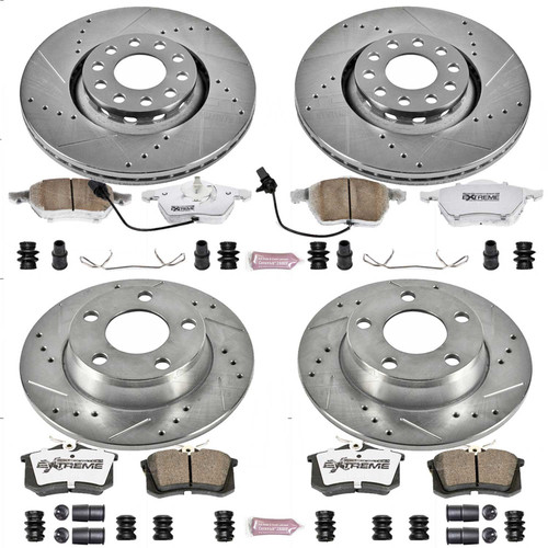PowerStop K639-26 - Power Stop 98-04 Audi A6 Quattro Front & Rear Z26 Street Warrior Brake Kit