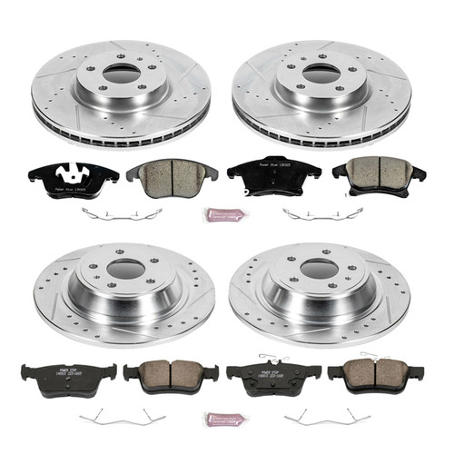 PowerStop K6556 - Power Stop 13-19 Ford Fusion Front & Rear Z23 Evolution Sport Brake Kit PowerStop K6556 - Power Stop 13-19 Ford Fusion Front & Rear Z23 Evolution Sport Brake Kit