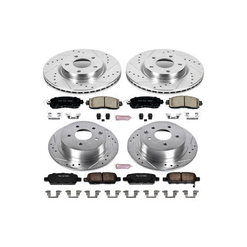 PowerStop K6495 - Power Stop 13-18 Nissan Altima Front & Rear Z23 Evolution Sport Brake Kit