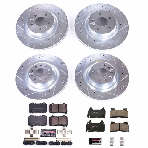 PowerStop K6797 - Power Stop 12-16 Tesla Model S Front & Rear Z23 Evolution Sport Brake Kit