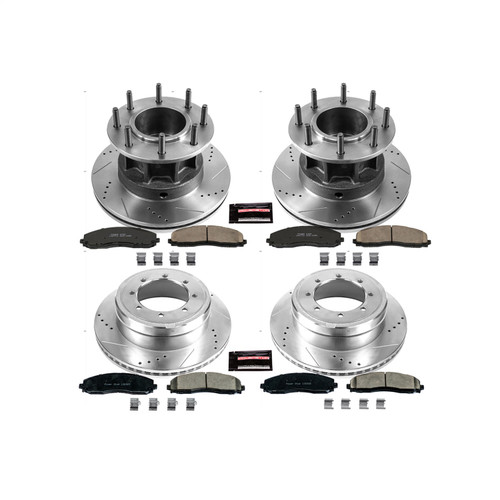 PowerStop K6822 - Power Stop 13-16 Ford F-350 Super Duty Front & Rear Z23 Evolution Brake Kit