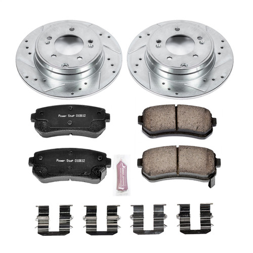 PowerStop K6936 - Power Stop 2015 Hyundai Sonata Rear Z23 Evolution Sport Brake Kit