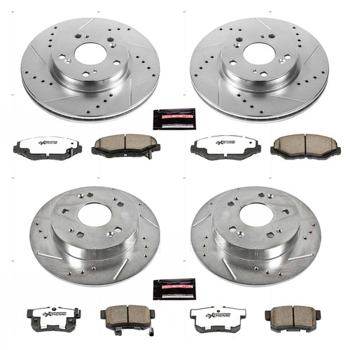 PowerStop K6942-26 - Power Stop 2013 Acura ILX Front & Rear Z26 Street Warrior Brake Kit